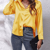 Idalia | Chemise en soie à manches longues