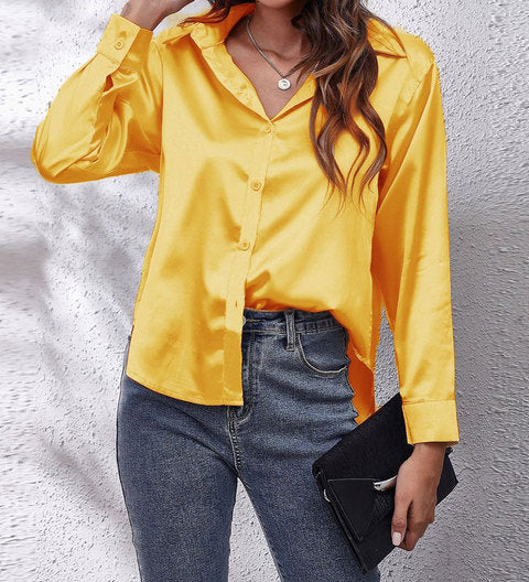 Idalia | Chemise en soie à manches longues