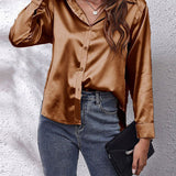 Idalia | Chemise en soie à manches longues
