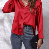 Idalia | Chemise en soie à manches longues