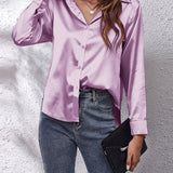 Idalia | Chemise en soie à manches longues