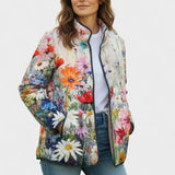 Veste matelassée à fleurs des champs colorées — Fleur, LucieSaint-Tropez
