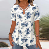 Blouse Imprimé Floral Manches Courtes