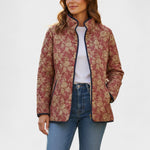 Veste matelassée vieux rose fleurie — Gisèle, LucieSaint-Tropez