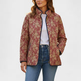 Veste matelassée vieux rose fleurie — Gisèle, LucieSaint-Tropez