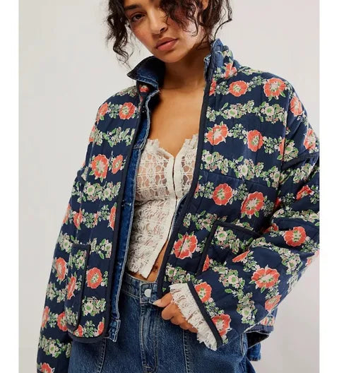 Catarina | Manteau vintage à motif floral pour femme