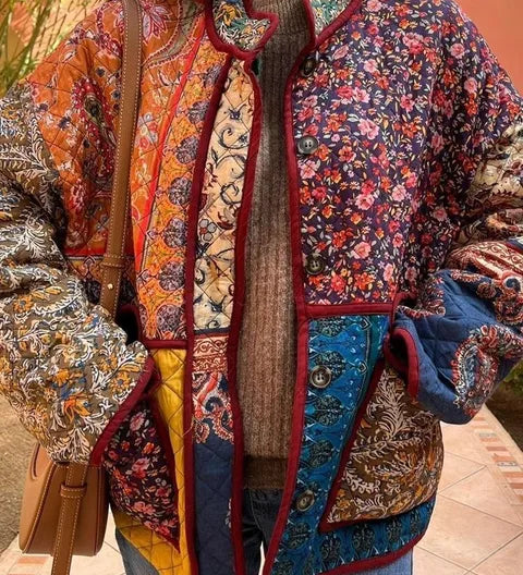 Catarina | Manteau vintage à motif floral pour femme