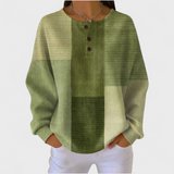 Nora - Pull vert olive à blocs de couleur