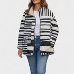 Veste matelassée à rayures noir et blanc — Nina, LucieSaint-Tropez