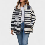 Veste matelassée à rayures noir et blanc — Nina, LucieSaint-Tropez