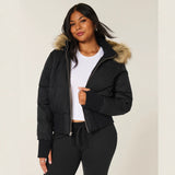 Adèle – Manteau matelassé d’hiver femme avec capuche amovible