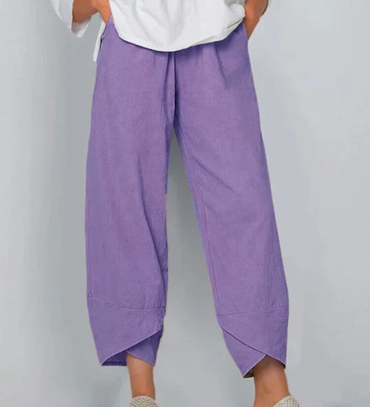 Cinzia | Pantalon large en lin pour femme