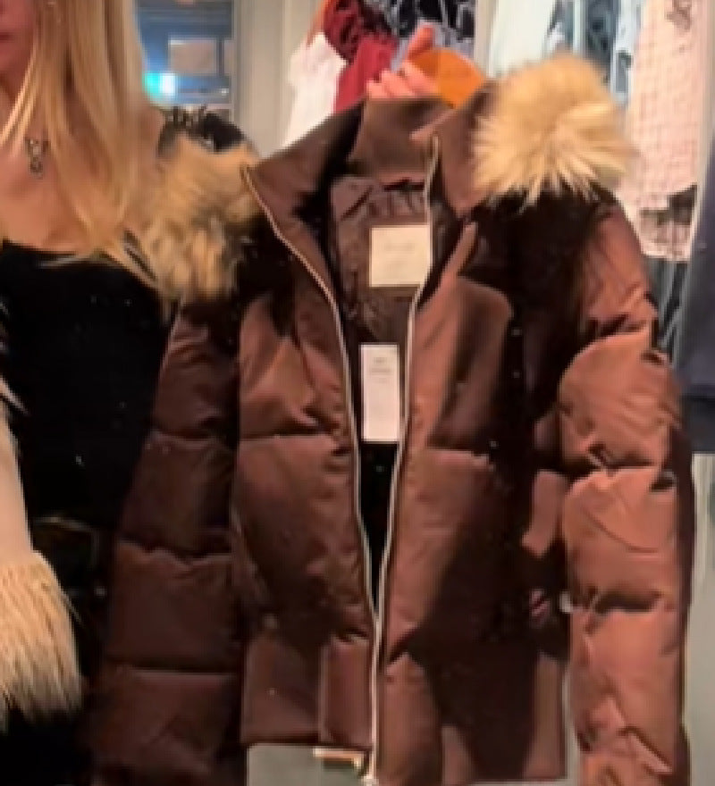 Adèle – Manteau matelassé d’hiver femme avec capuche amovible