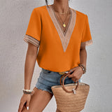 Milagro | Blouse à col en V avec finition crochetée pour femmes