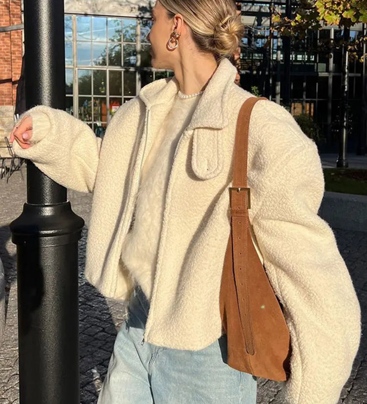 Nereida | Veste courte zippée et col à revers pour femme