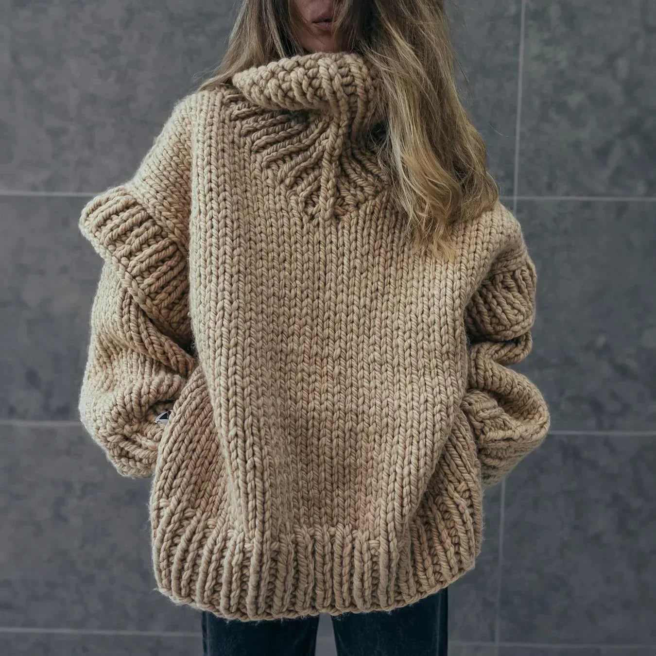 Daisy | Pull col roulé surdimensionné et confortable