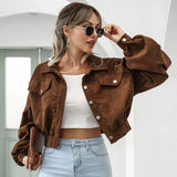 Zephyrine | Veste courte en velours côtelé pour femme