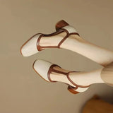 Genira - Chaussures femme à bride T et talon moyen