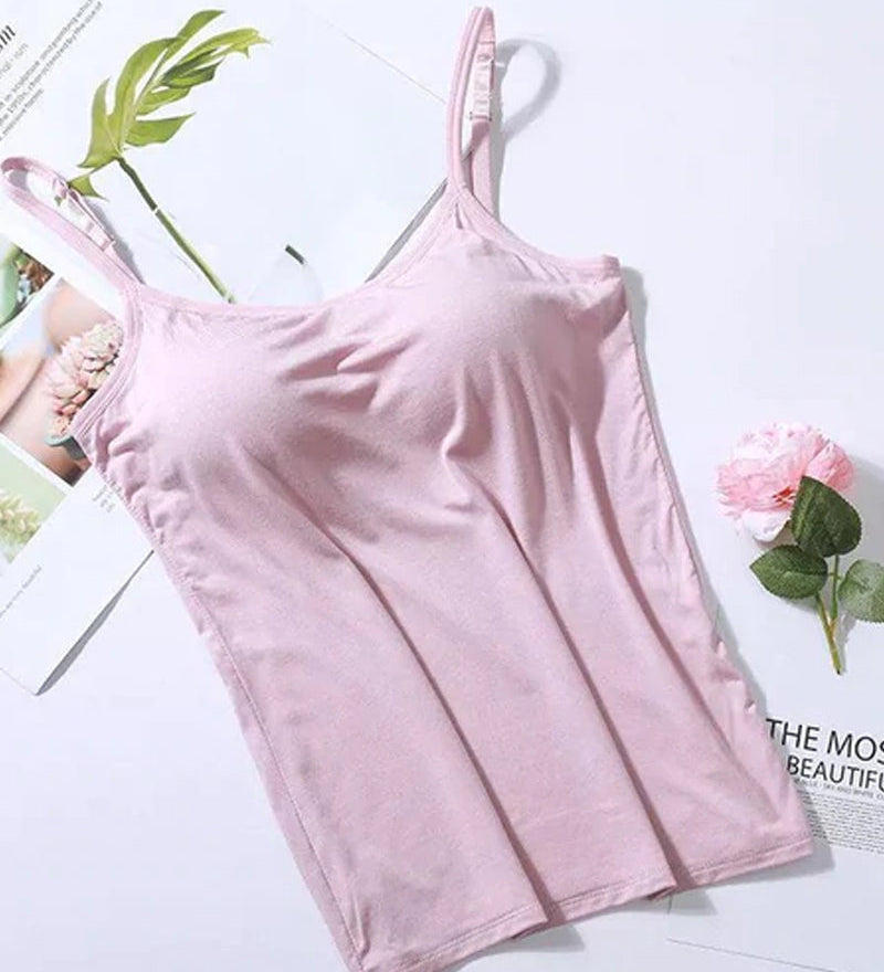 Débardeur à fines bretelles avec soutien-gorge intégré