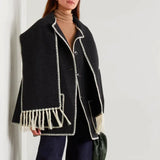 Shaelyn | Veste Écharpe à Devant Drapé pour Femme