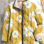Veste matelassée jaune à marguerites blanches — Marguerite, LucieSaint-Tropez (vue 2)