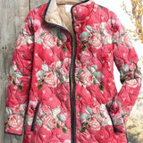 Veste matelassée corail à roses — Rosalie, LucieSaint-Tropez (vue 2)
