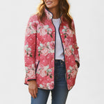 Veste matelassée corail à roses — Rosalie, LucieSaint-Tropez