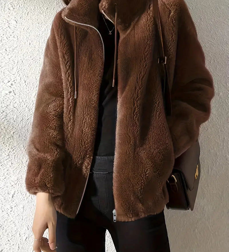 Nora | Manteau en peluche avec finition chaude pour femme