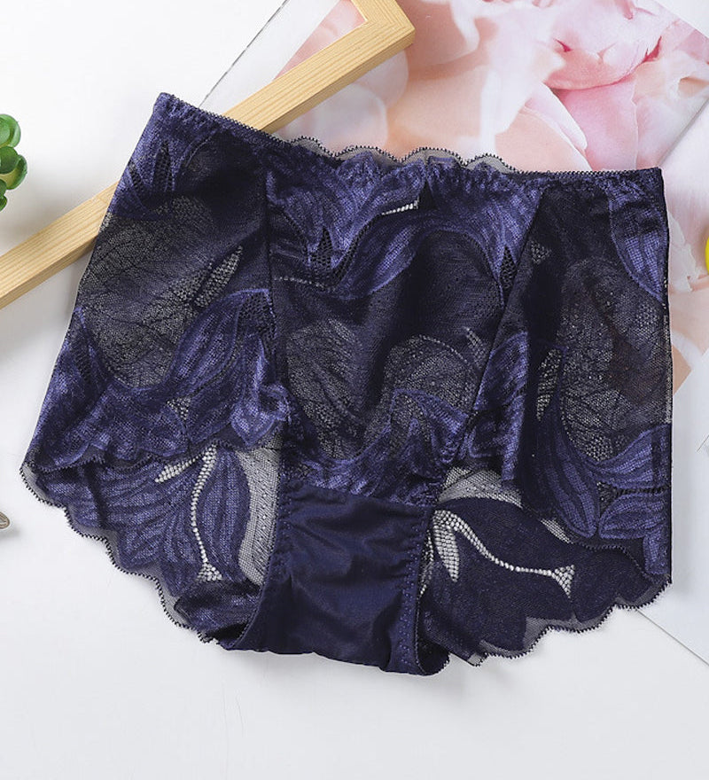 Culotte sexy en dentelle de couleur unie