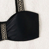 Maillot De Bain Deux Pièces Imprimé Avec Soutien-Gorge Push-Up