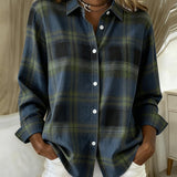 Chemise Avec Motif En Carreaux Et Col Revers