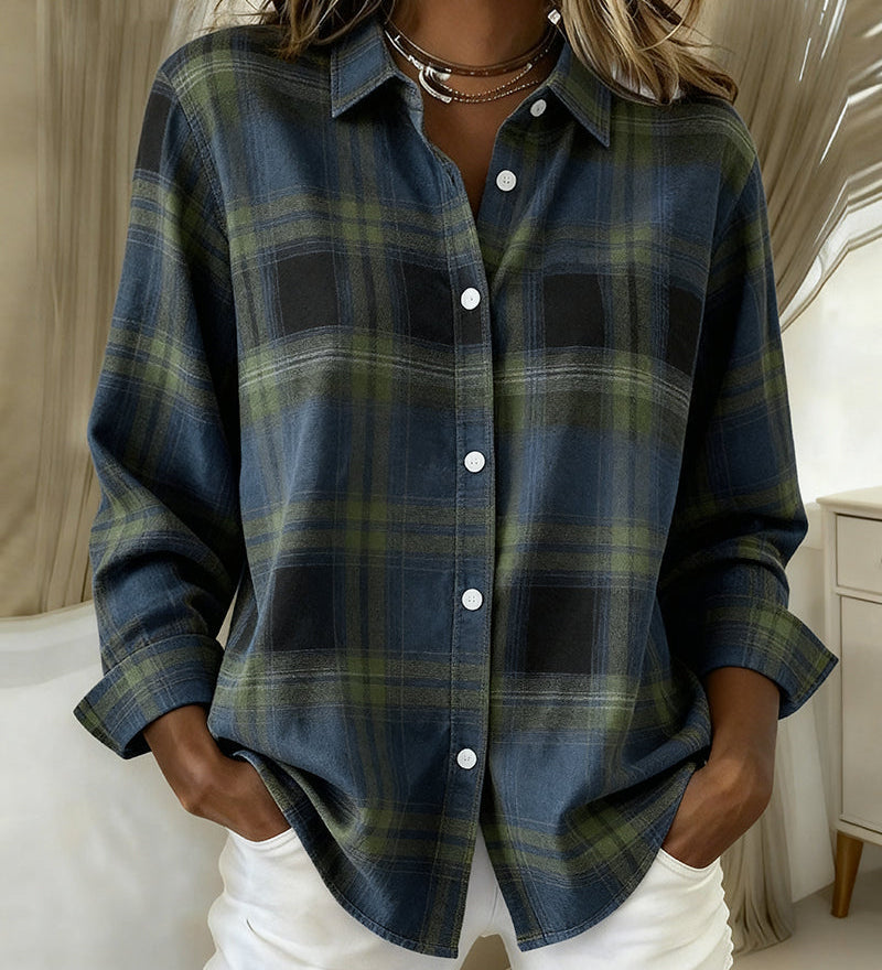 Chemise Avec Motif En Carreaux Et Col Revers
