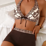 Bikini Sexy Imprimé Boxer