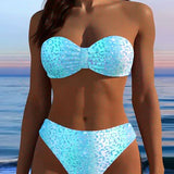 Bikini Imprimé Léopard Bandeau