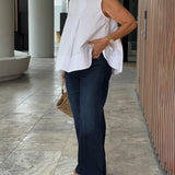 Blouse Sans Manches Unie Simple