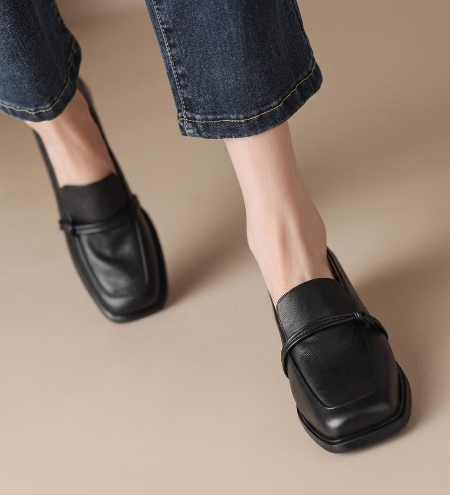 Audrey - Mocassins femme à talon bloc confort