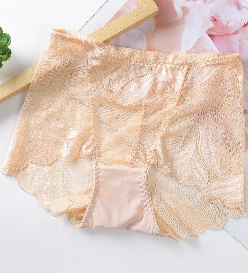 Culotte sexy en dentelle de couleur unie