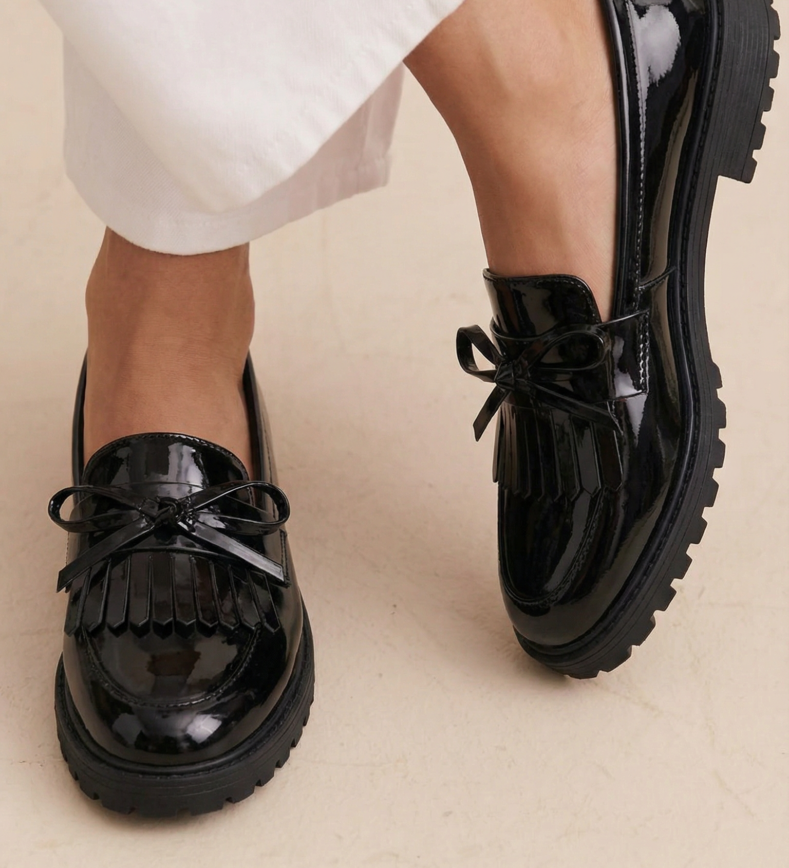 Cailie - Chaussures à nœud à franges