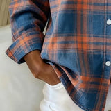 Chemise Avec Motif En Carreaux Et Col Revers