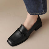 Audrey - Mocassins femme à talon bloc confort