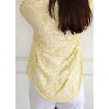 Blouse Col V Boutonnée Imprimée