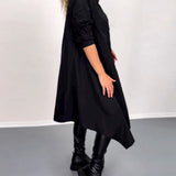 Robe décontractée irrégulière de couleur unie