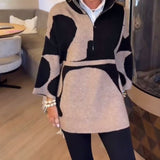 Pull À Demi-Zip Avec Col Montant Tendance