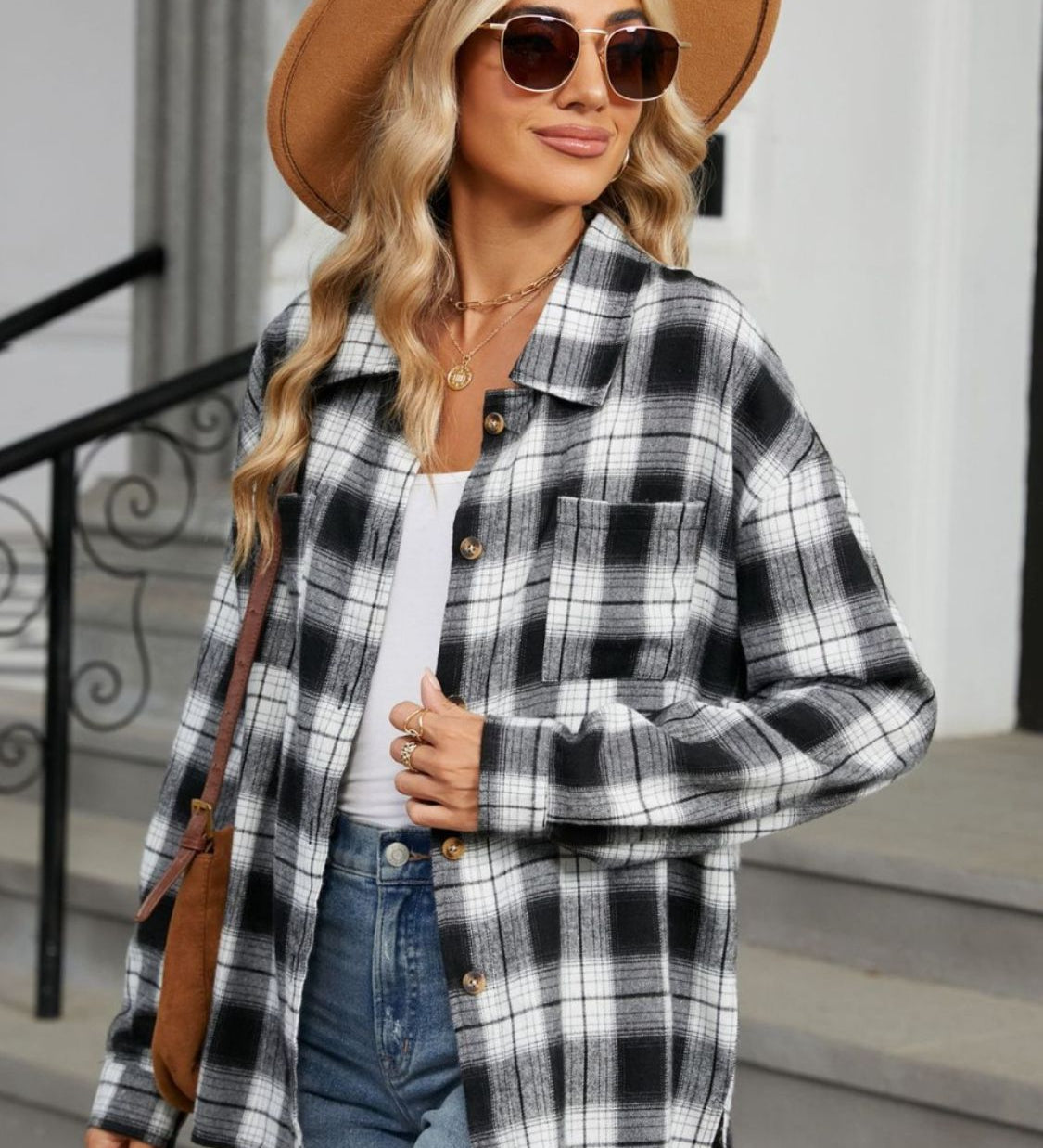 Oakley | Chemise à carreaux à manches longues pour femme