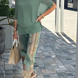 Set Fashion Pantalon Droit Imprimé