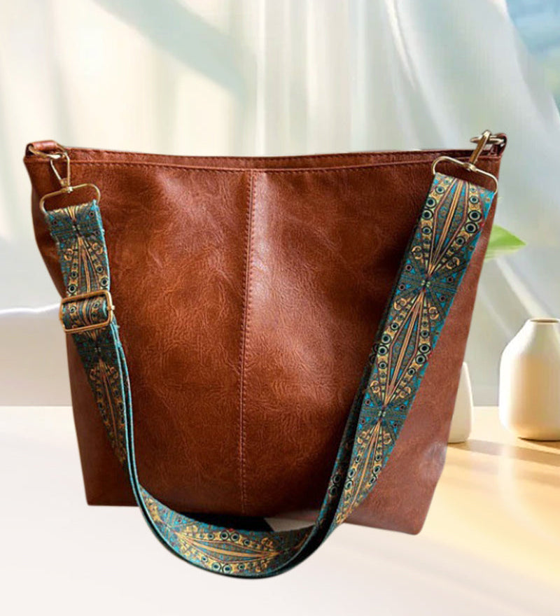 Sac seau vintage à bandoulière de grande capacité