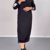 Robe décontractée à capuche zippée