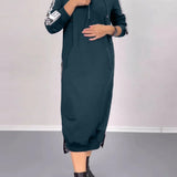Robe décontractée à capuche zippée