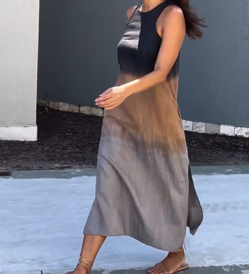 Robe sans manches et dégradé