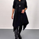 Robe décontractée irrégulière de couleur unie